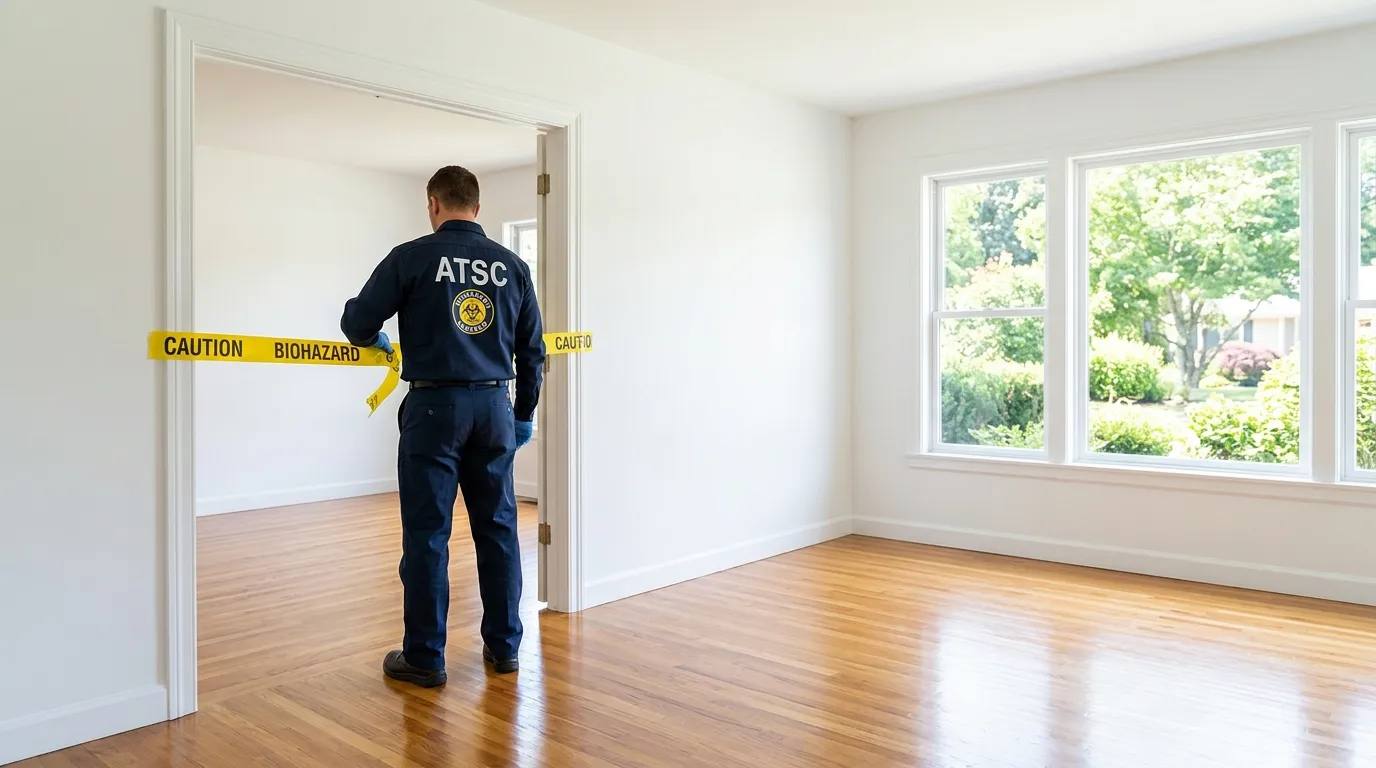 Certified biohazard cleanup crew performing Crime Scene Cleanup in Boston